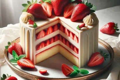 Thumbnail for Cake with Strawberry Filling Recipe